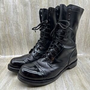 VTG CORCORAN JUMP BOOTS 1500 MEN 11. 5Black Leather Cap Toe Paratrooper Military